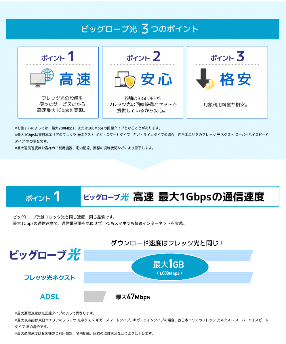 BIGLOBE光02説明